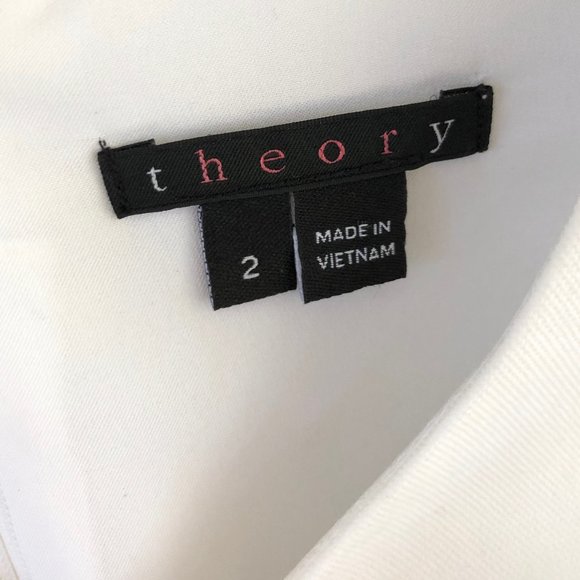 Theory White Taline Cotton Dress - Picture 5 of 6